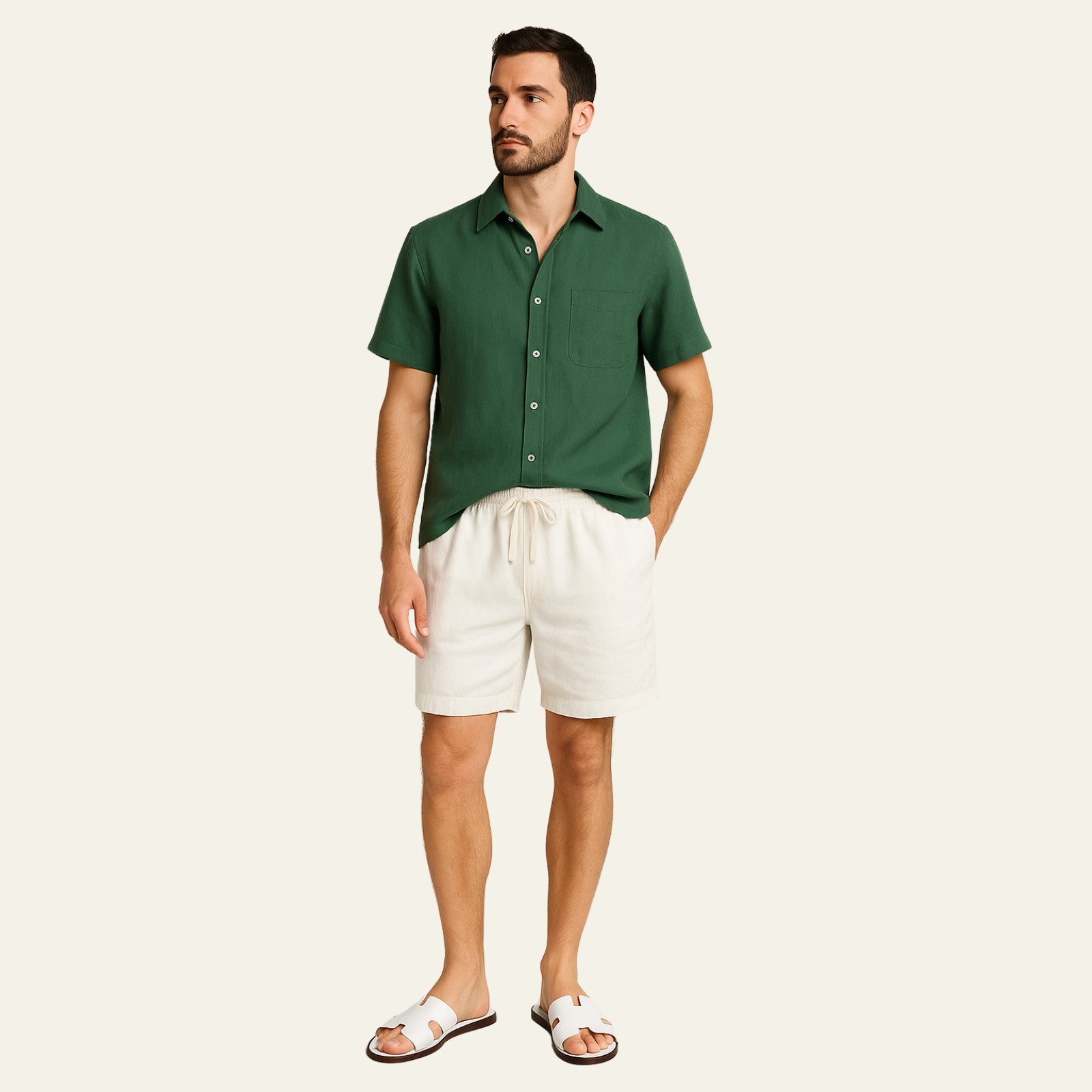 The Riviera Linen Set White