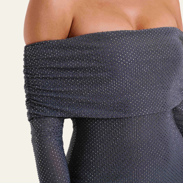 The Lisbon Off-Shoulder Evening Maxi Dress