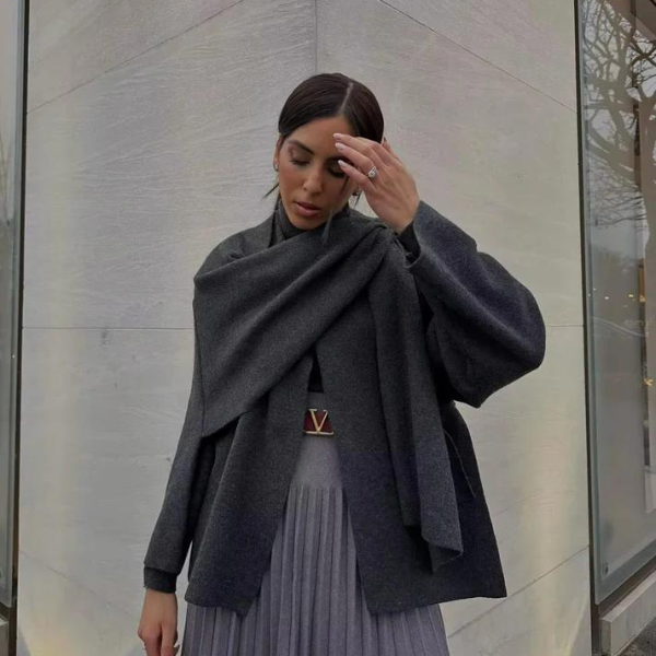 The Vienna Wool Drape Coat
