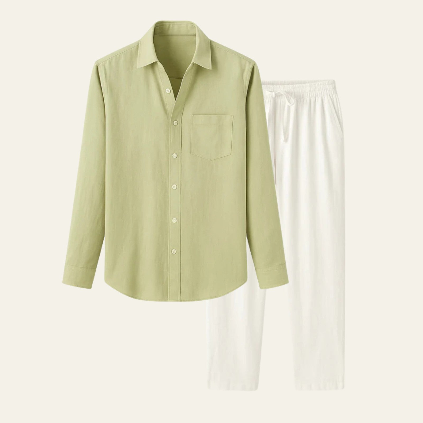The Atlas Linen Set White