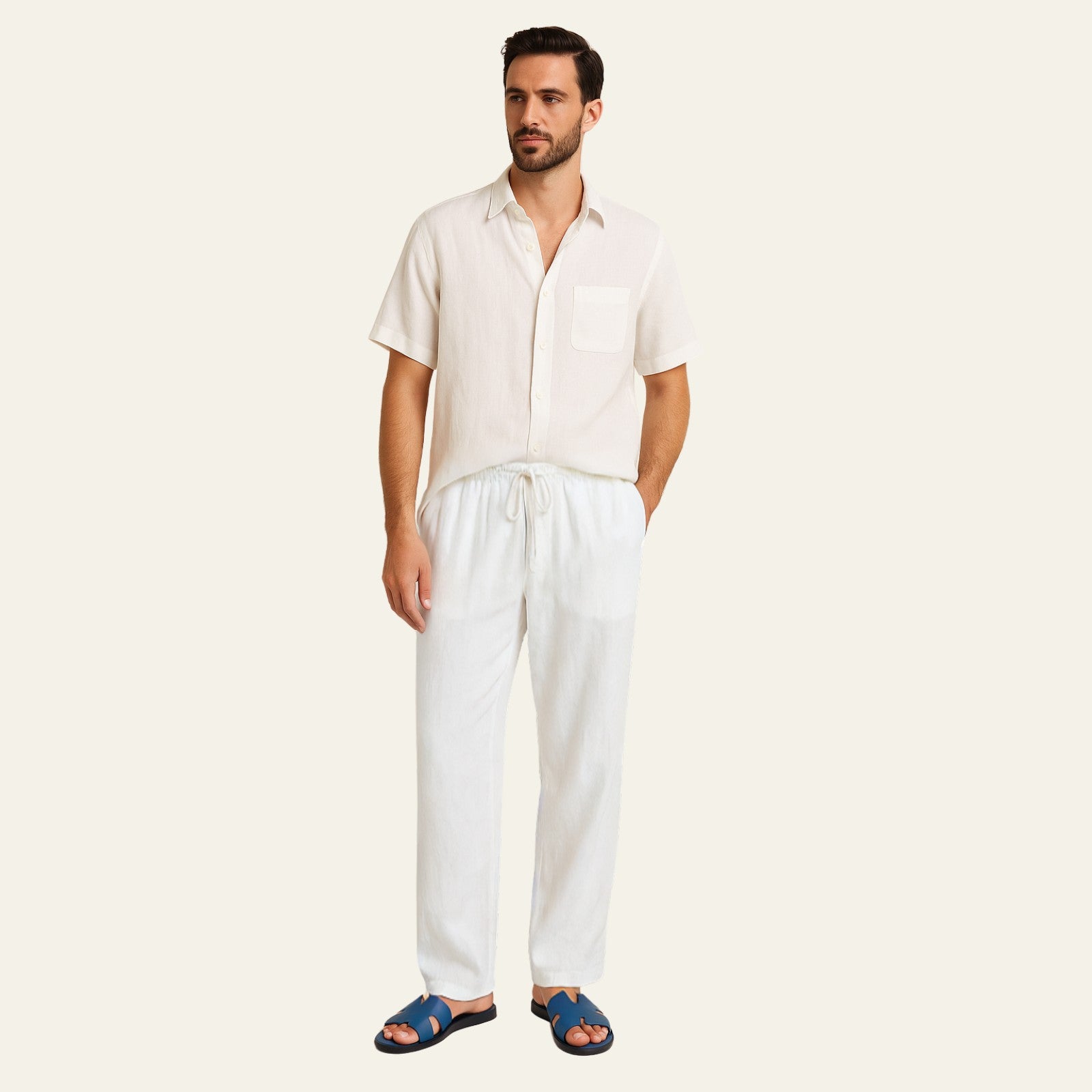 The Provençal Linen Set White