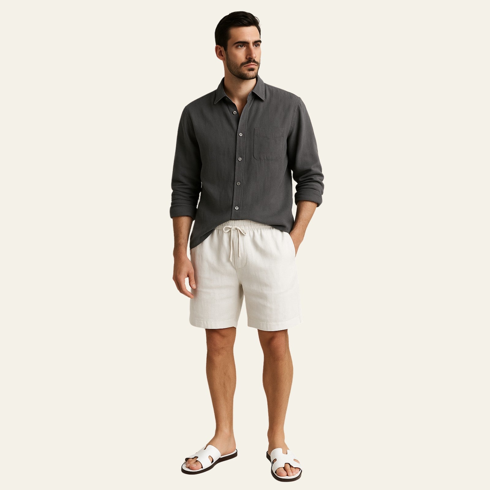The Solstice Linen Set White