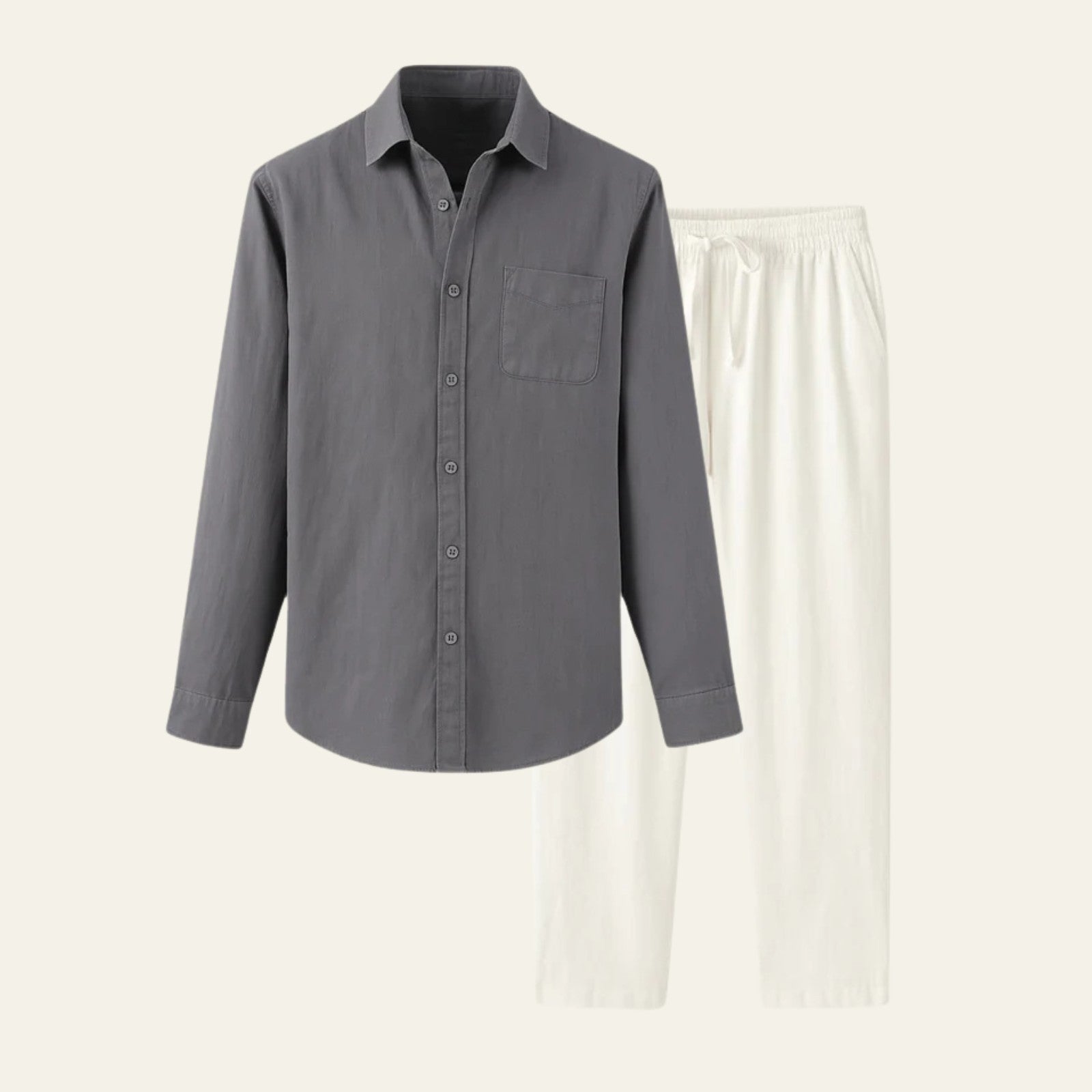 The Atlas Linen Set White