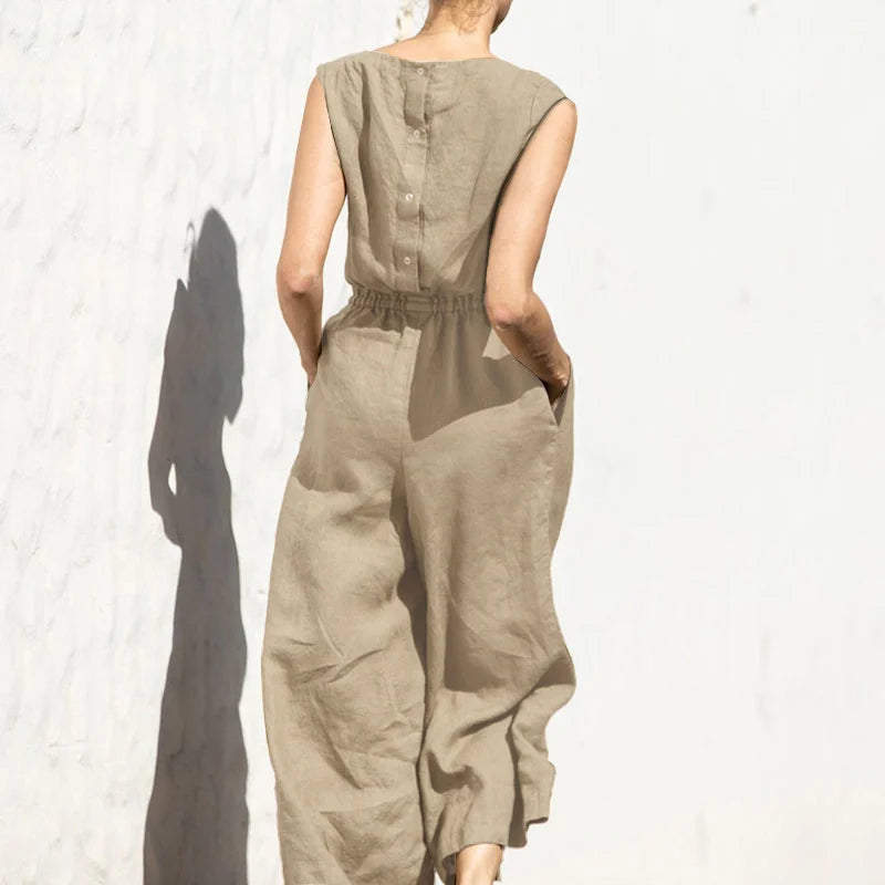 The Amalfi Elastic-Waist Wide-Leg Jumpsuit
