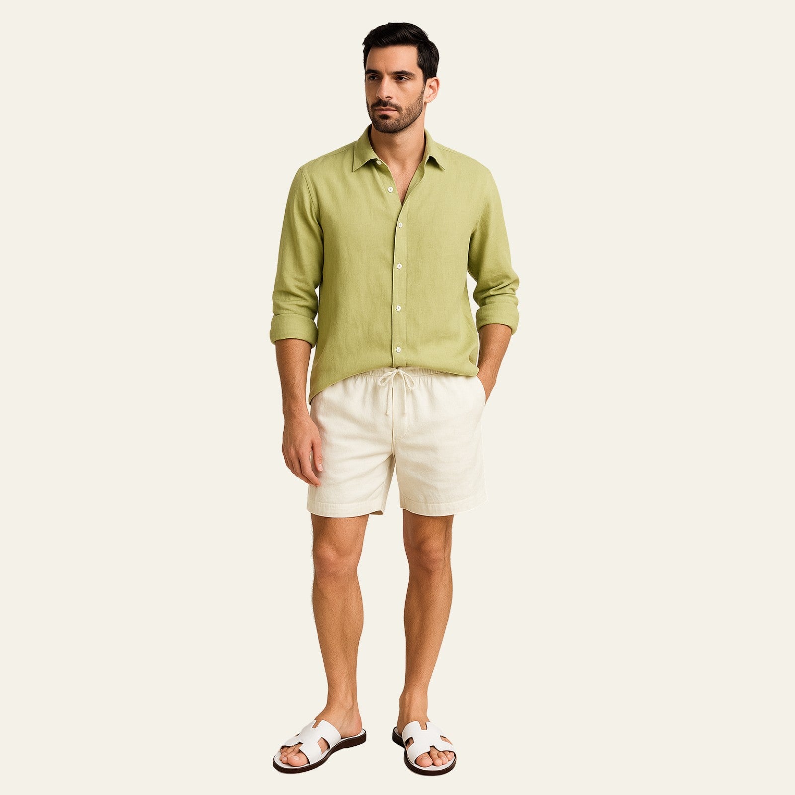 The Solstice Linen Set White