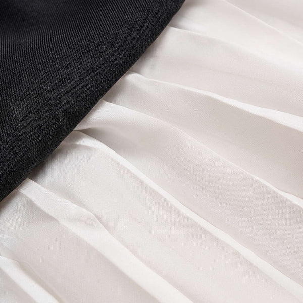 The Vienna Pleated-Trim Blazer Dress