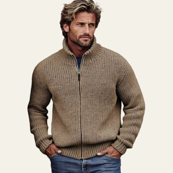 The Oslo Chunky Zip Cardigan