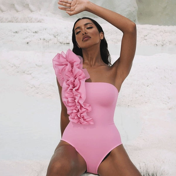 The Ibiza Ruffle-Detail One-Piece Swimsuit