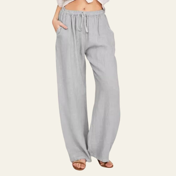 The Riviera Drawstring Wide-Leg Trousers