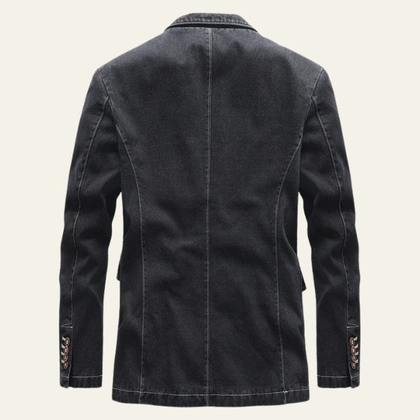 The Hudson Washed Denim Blazer