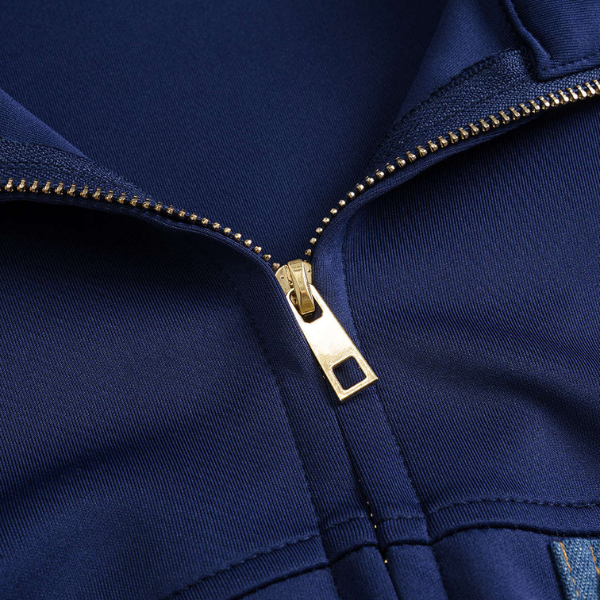 The Marseille Contrast-Denim Zip Jacket