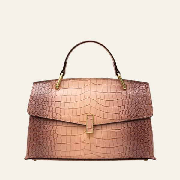 The Verona Croc-Embossed Top-Handle Handbag