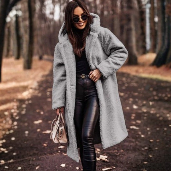 The Aspen Hooded Plush-Teddy Coat