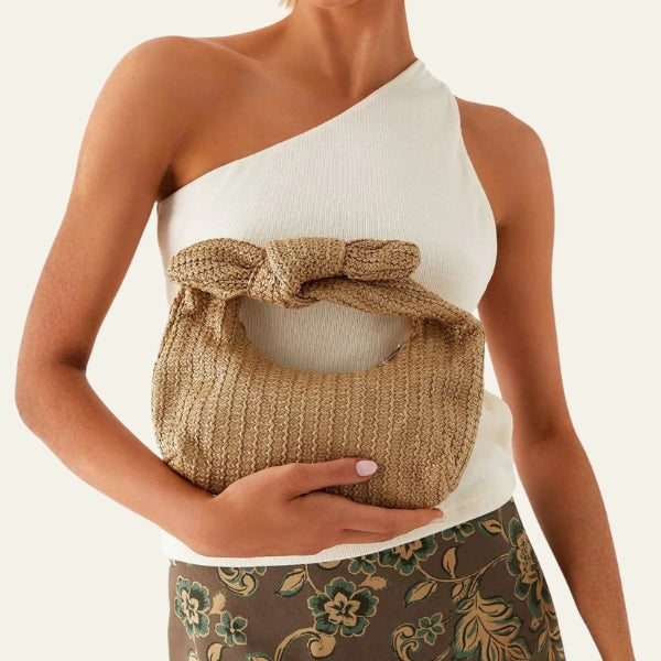 The Tulum Knotted Straw Handbag