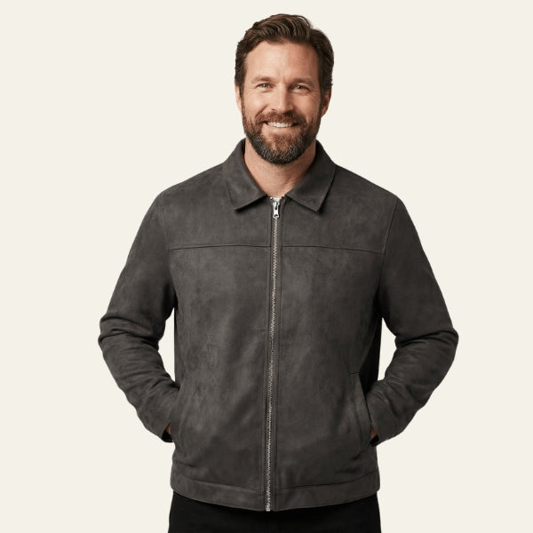 The Sierra Zip-Front Suede Jacket