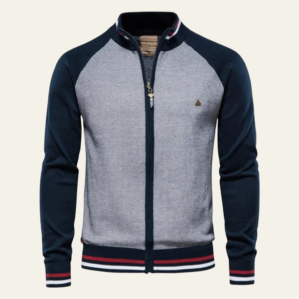 The Oslo Contrast Zip Sweater