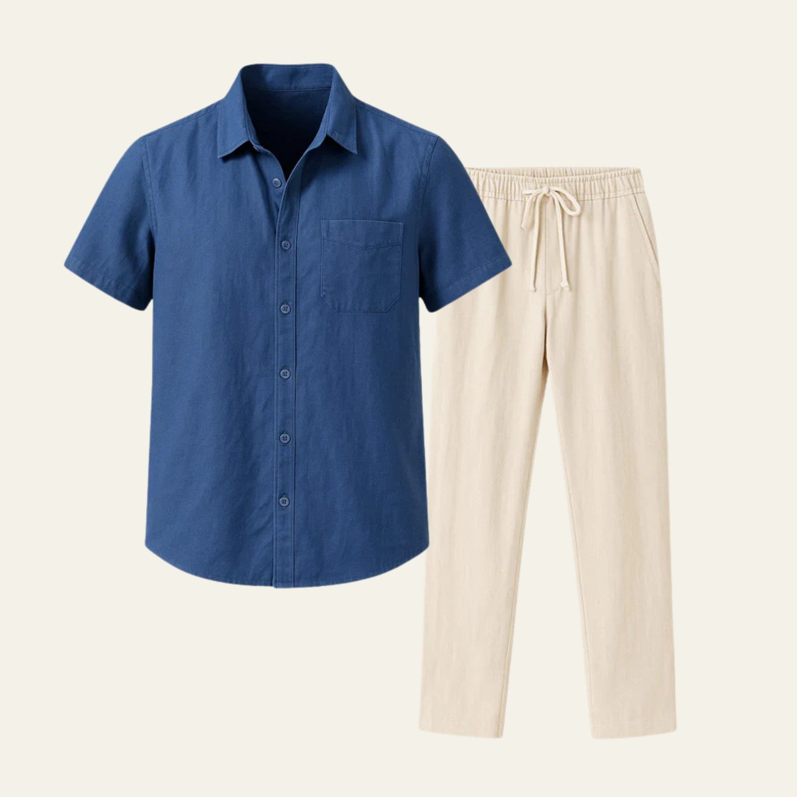The Provençal Linen Set Beige