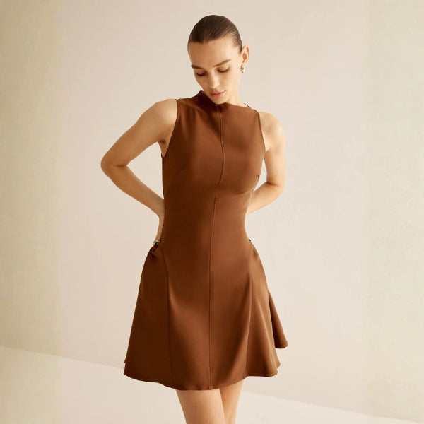 The Valencia Ring-Gathered Mini Dress