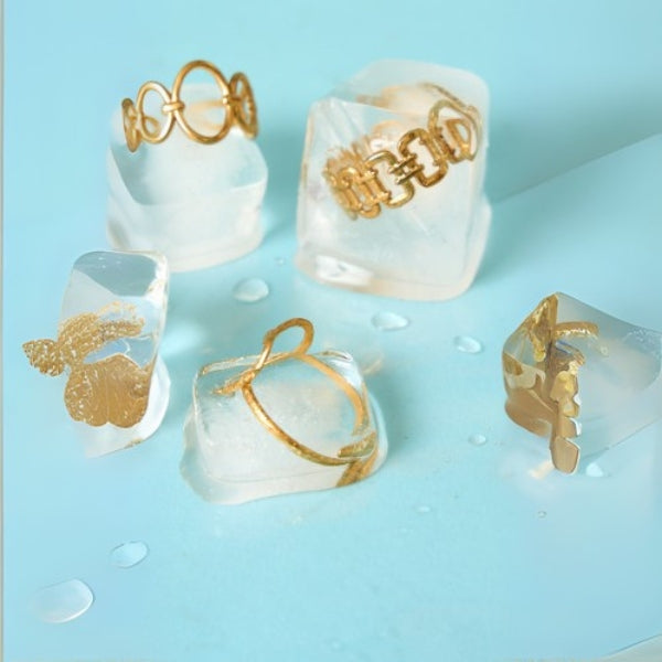 The Cannes Chain Link Gold Ring