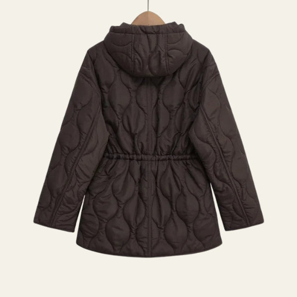 The Camden Drawstring Quilted Hooded Jacket