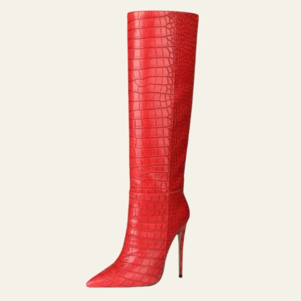 The Prague Stone Stiletto Boot