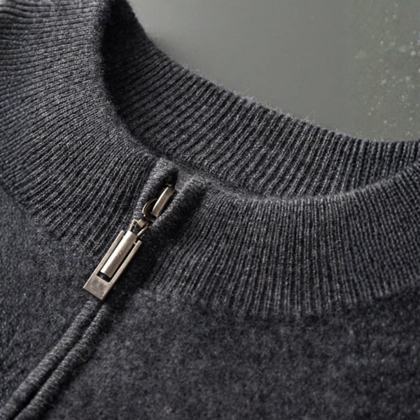 The Oslo Wool Track Zip Knit