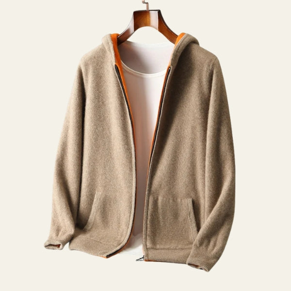 The Chamonix Reversible Cashmere Zip Hoodie