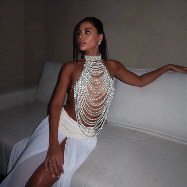 The St. Tropez Beaded Halter Top