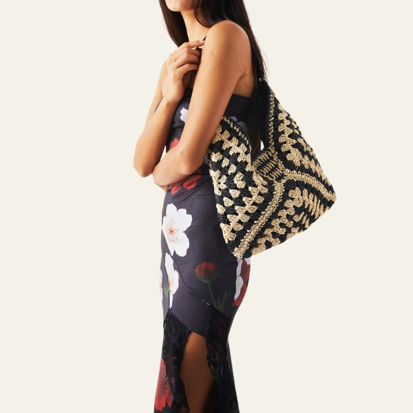 The Sorrento Crochet-Knit Shoulder Bag