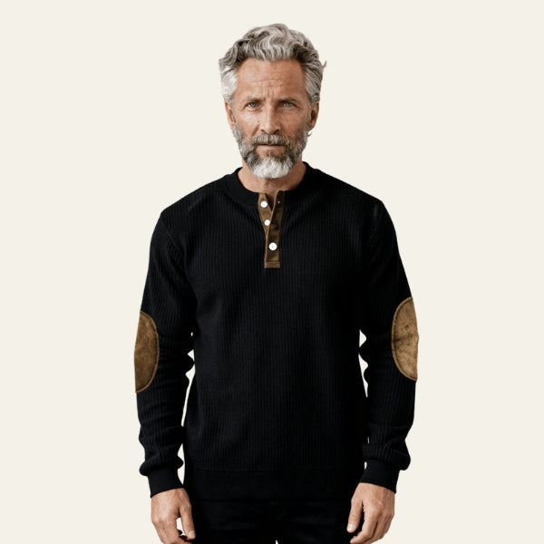 The Jackson Ribbed Henley Sweater