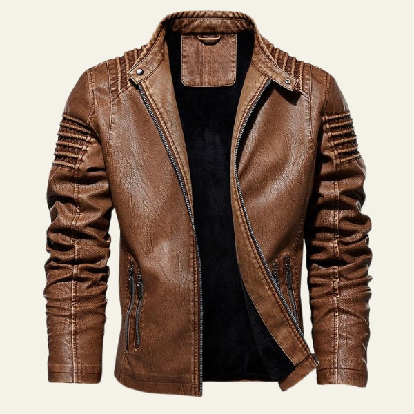 The Berlin Ribbed Leather Jacket