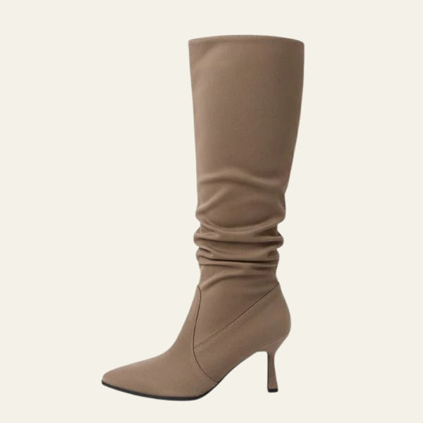 The Florence Pleated Over-Knee Boot