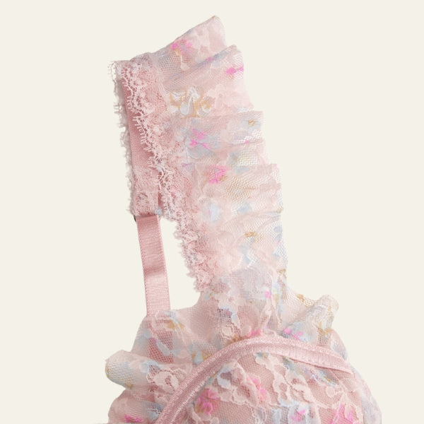 The Provence Floral Lace Thong Set