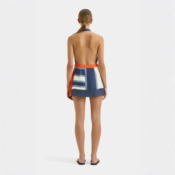 The Capri Stripe Halter Dress