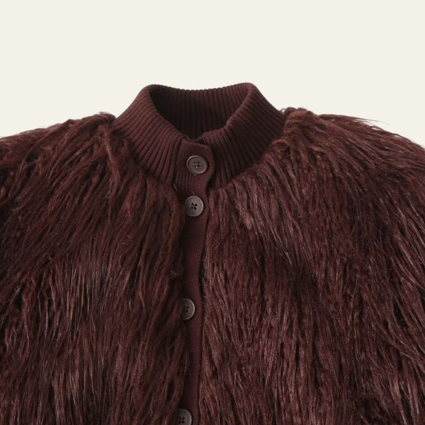 The Vienna Textured Faux-Fur Jacket