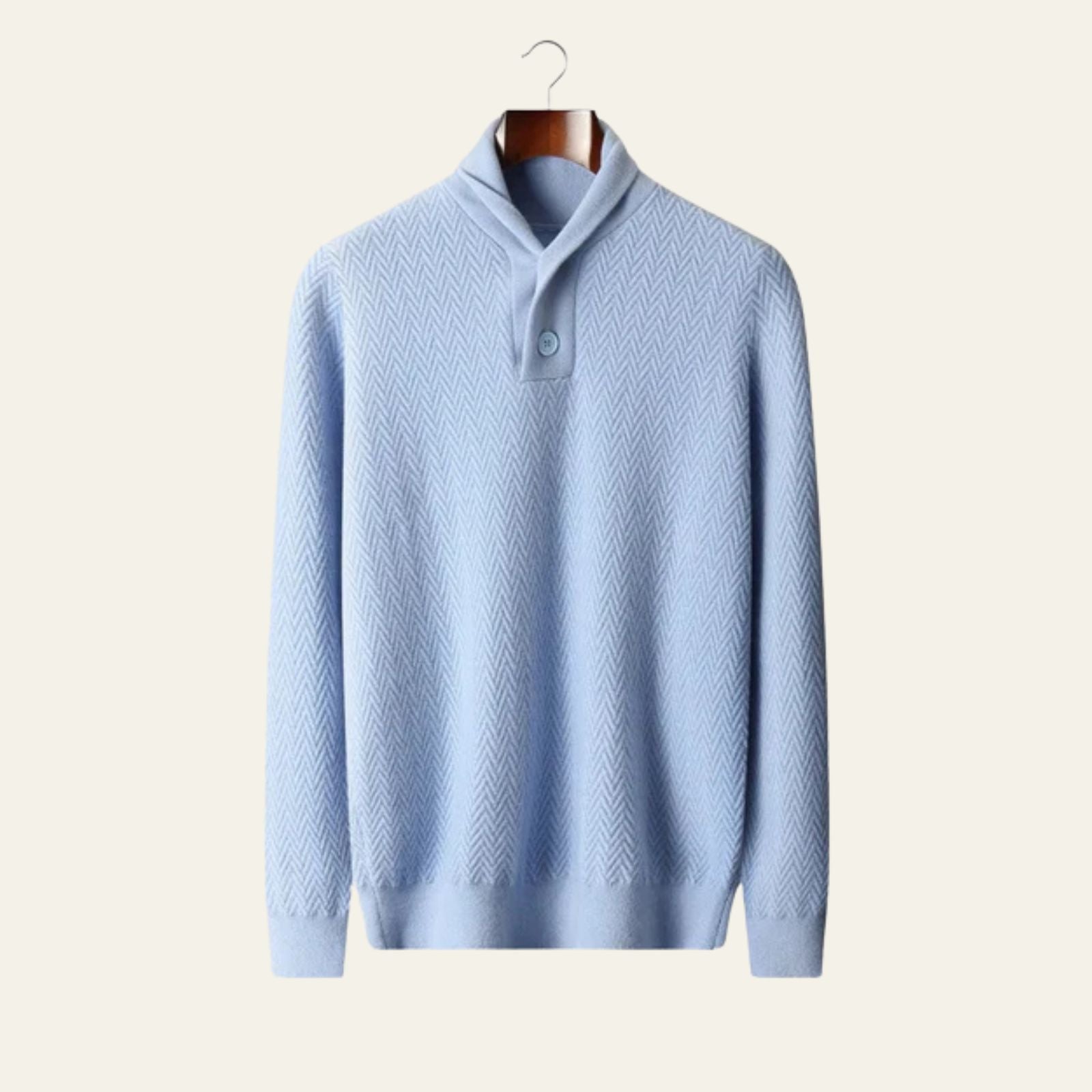 The Cortina Cashmere Zigzag Button Sweater