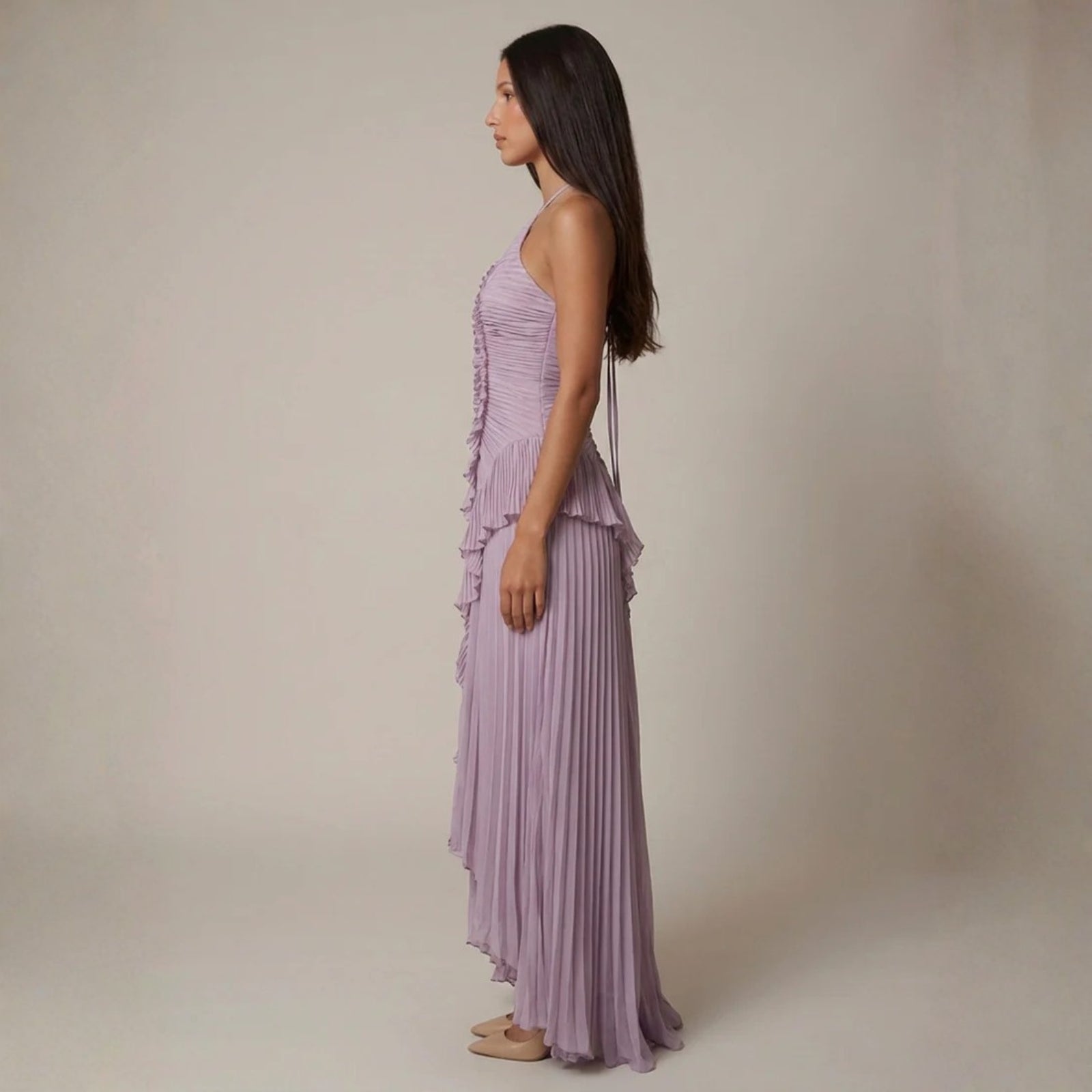 The Amalfi Ruffle High-Low Dress