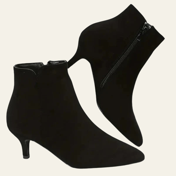 The Siena Suede Zip Ankle Boots