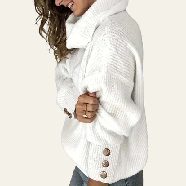 The Aspen Buttoned Turtleneck Sweater