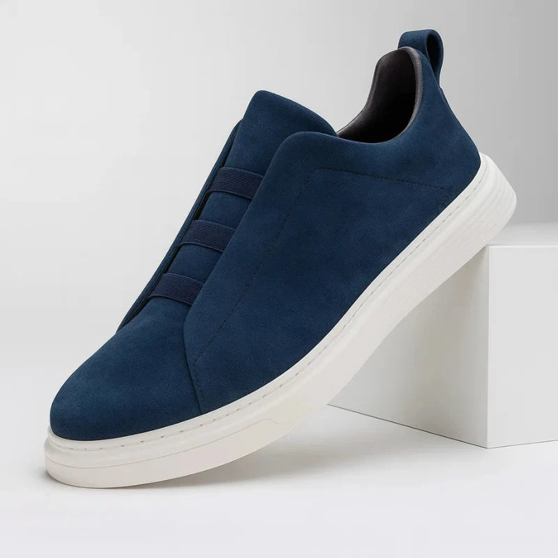 The Riviera Elastic-Strap Suede Sneakers