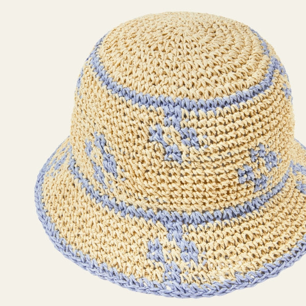 The Capri Two-Tone Straw Bucket Hat