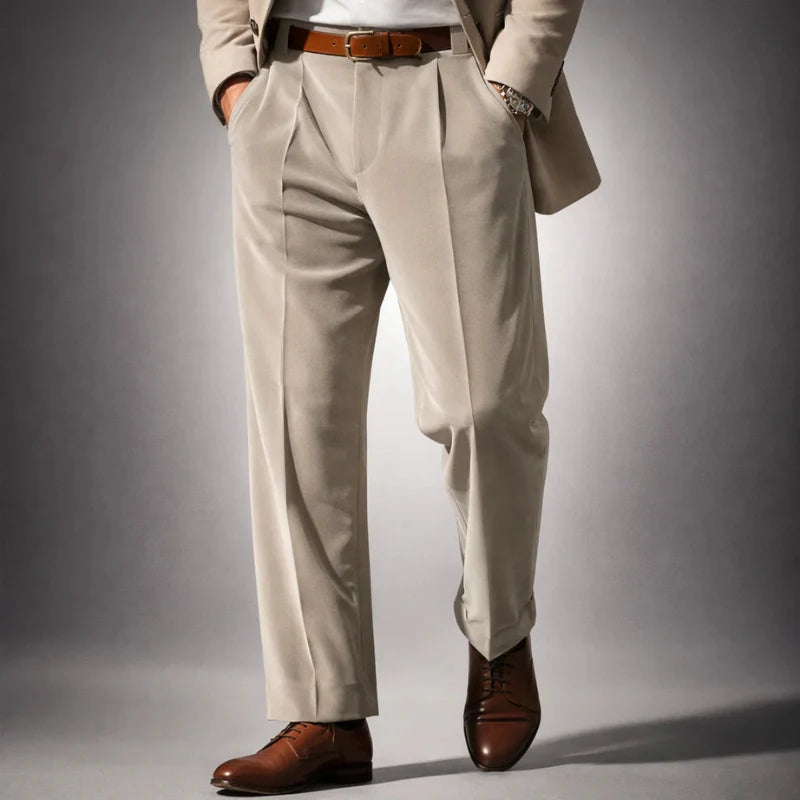 The Milano Pleated Velvet Trousers