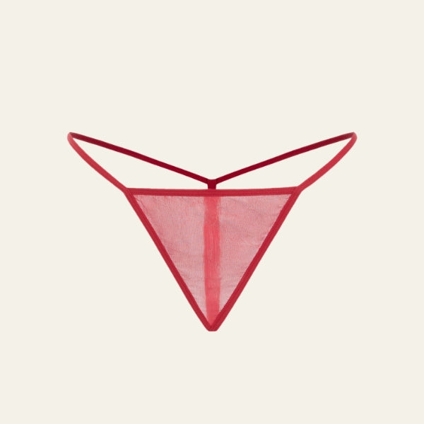 The Verona Ruffled Lace Thong Set