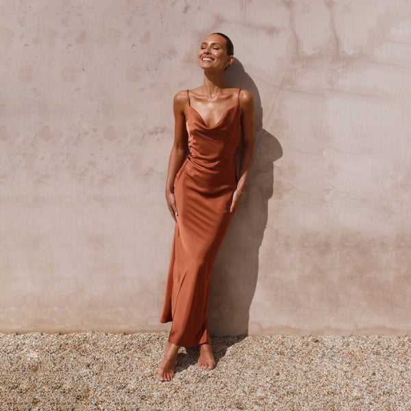 The Sorrento Cowl-Neck Maxi Dress