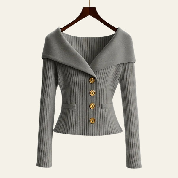 The Kensington Ribbed Button-Up Sweater