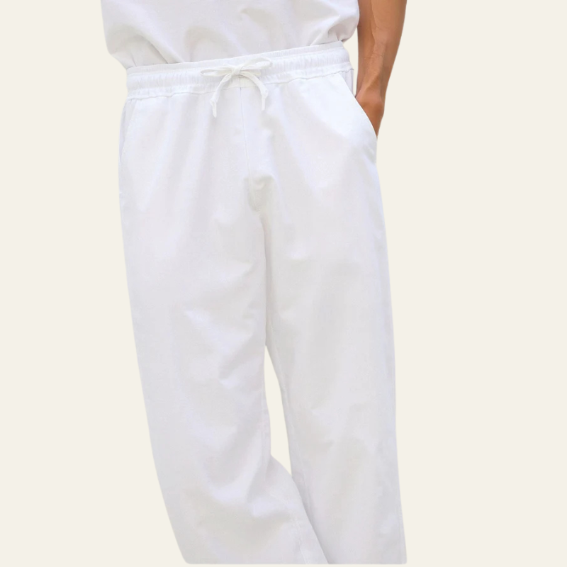 The Amalfi Cotton & Linen Drawstring Trousers
