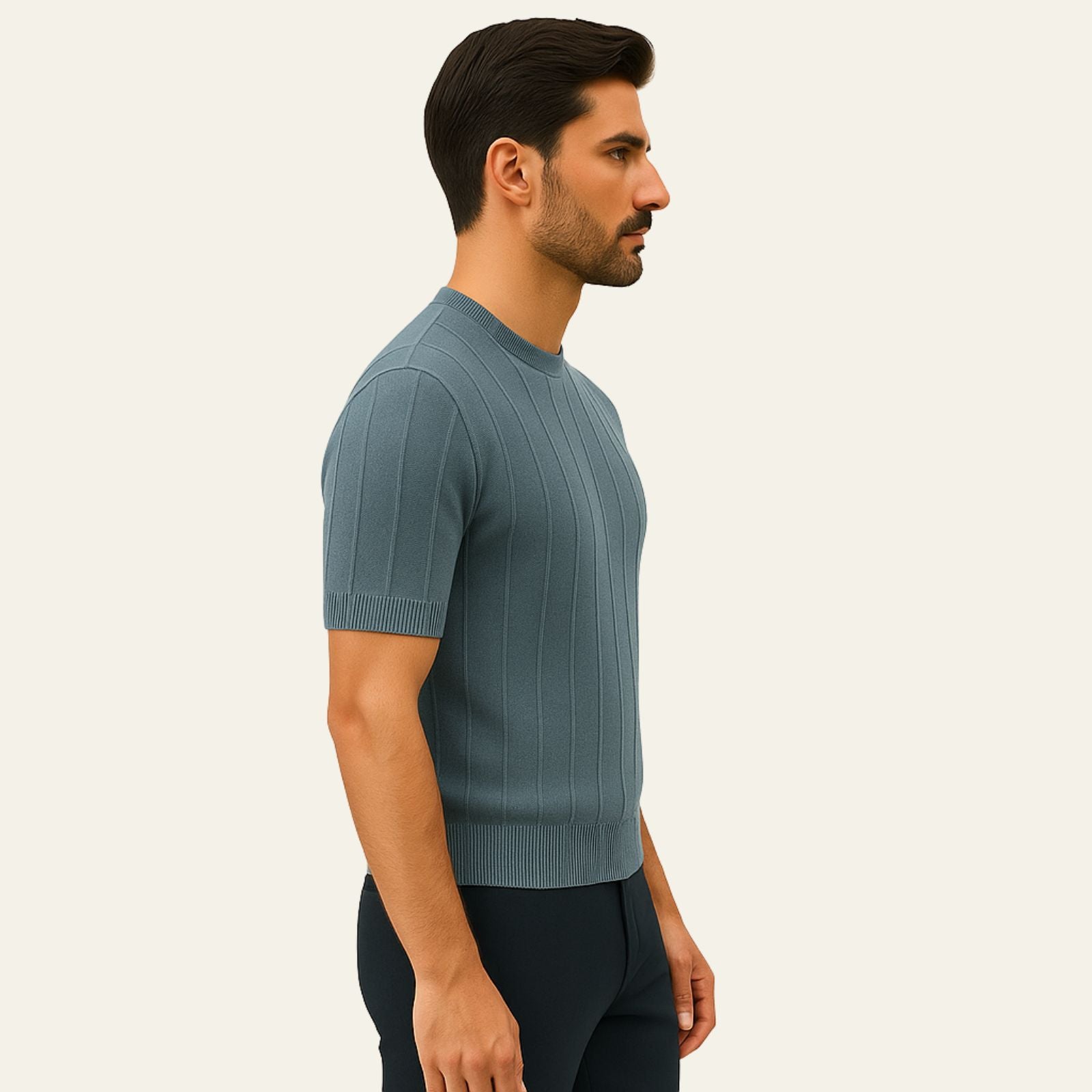 The Cannes Ribbed Knit Tee