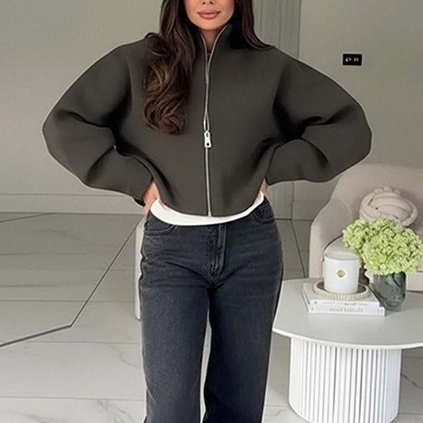 The Milan Cropped Zip Jacket