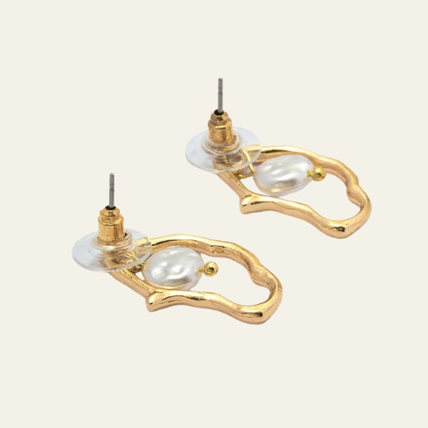 The Capri Pearl-Charm Hoop Earrings