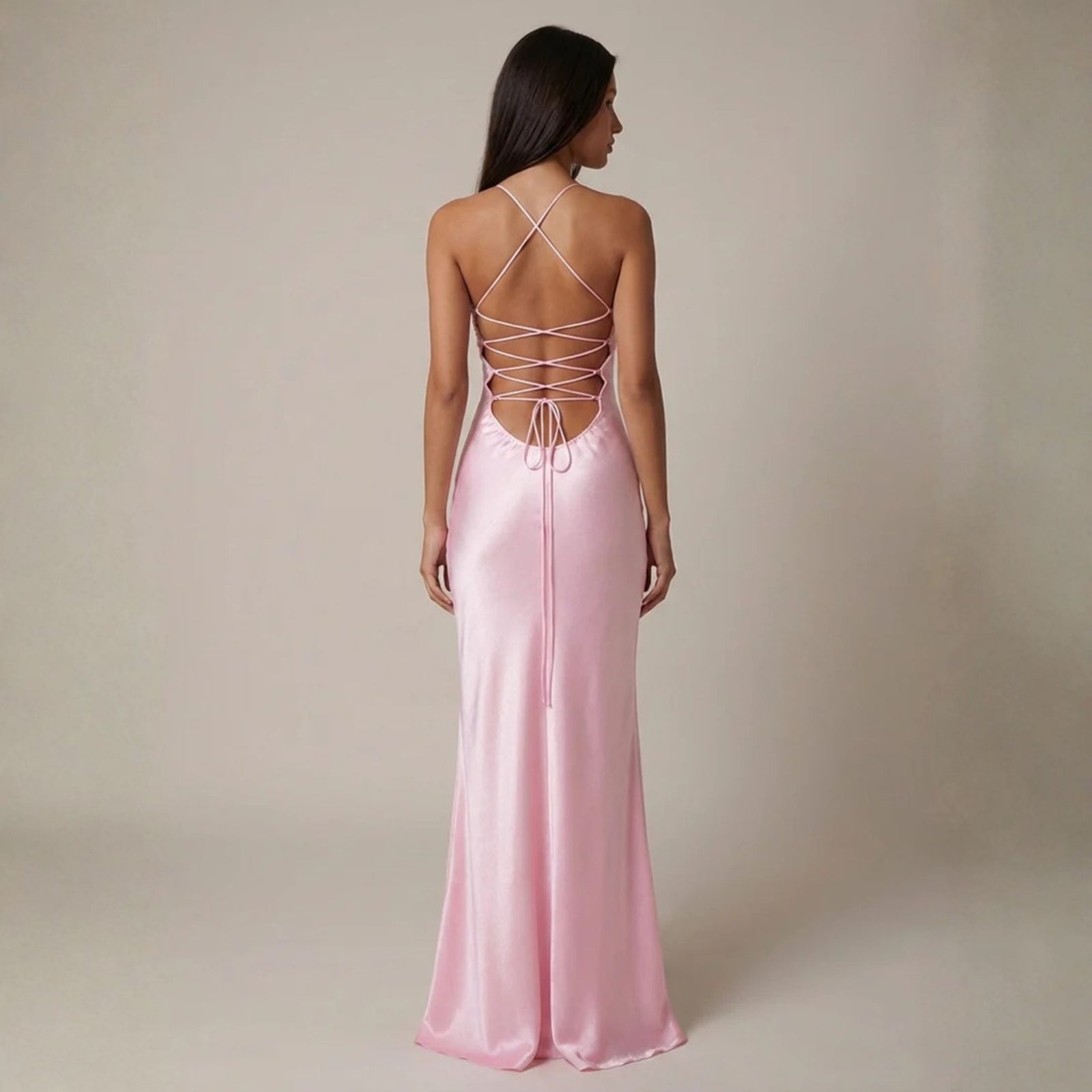 The Verona Satin-Finish Maxi Dress